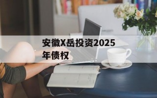 安徽X岳投资2025年债权