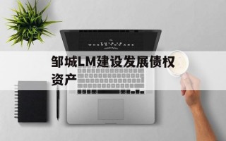邹城LM建设发展债权资产