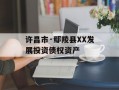 许昌市·鄢陵县XX发展投资债权资产