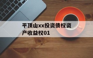平顶山xx投资债权资产收益权01
