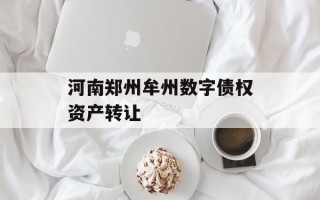 河南郑州牟州数字债权资产转让
