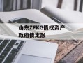 山东ZFKG债权资产政府债定融