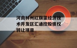 河南林州红旗渠经济技术开发区汇通控股债权转让项目