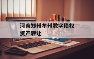河南郑州牟州数字债权资产转让