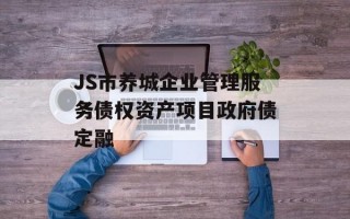 JS市养城企业管理服务债权资产项目政府债定融