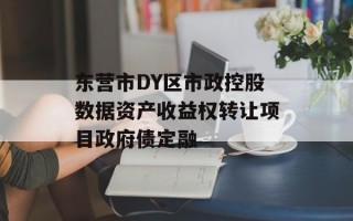 东营市DY区市政控股数据资产收益权转让项目政府债定融