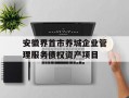 安徽界首市养城企业管理服务债权资产项目