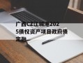 广西CZ江城港2025债权资产项目政府债定融