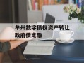 牟州数字债权资产转让政府债定融
