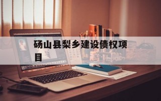 砀山县梨乡建设债权项目