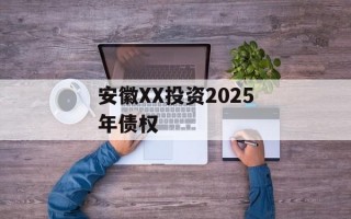 安徽XX投资2025年债权