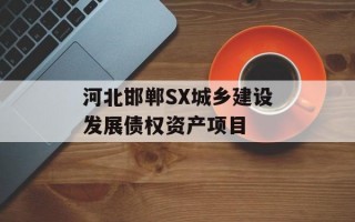 河北邯郸SX城乡建设发展债权资产项目