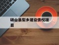 砀山县梨乡建设债权项目