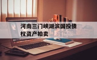 河南三门峡湖滨国投债权资产拍卖