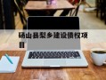 砀山县梨乡建设债权项目