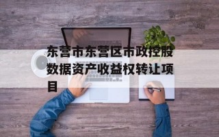 东营市东营区市政控股数据资产收益权转让项目