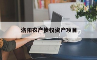 洛阳农产债权资产项目