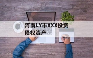 河南LY市XXX投资债权资产