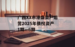 广西XX市港盛资产运营2025年债权资产1期—6期