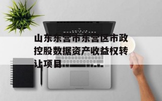 山东东营市东营区市政控股数据资产收益权转让项目