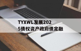 TYXWL发展2025债权资产政府债定融