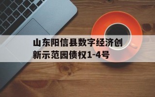 山东阳信县数字经济创新示范园债权1-4号