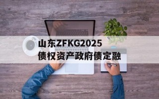 山东ZFKG2025债权资产政府债定融