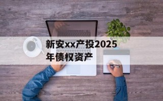 新安xx产投2025年债权资产