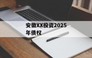 安徽XX投资2025年债权