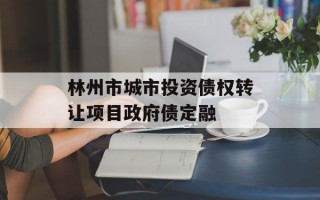 林州市城市投资债权转让项目政府债定融