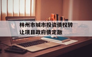 林州市城市投资债权转让项目政府债定融