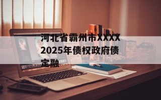 河北省霸州市XXXX2025年债权政府债定融