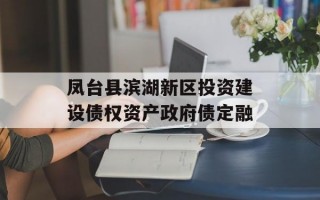 凤台县滨湖新区投资建设债权资产政府债定融