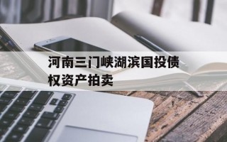 河南三门峡湖滨国投债权资产拍卖