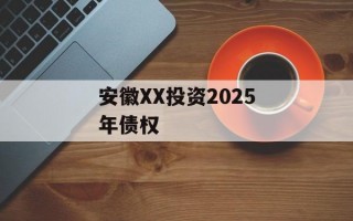 安徽XX投资2025年债权