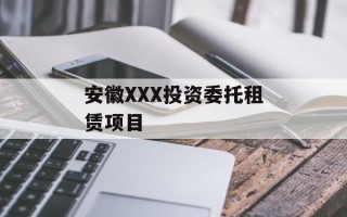 安徽XXX投资委托租赁项目