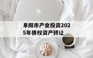 阜阳市产业投资2025年债权资产转让