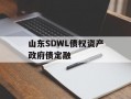 山东SDWL债权资产政府债定融