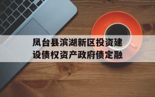 凤台县滨湖新区投资建设债权资产政府债定融