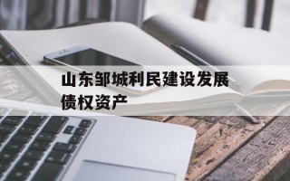 山东邹城利民建设发展债权资产