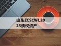 山东ZCSCWL2025债权资产